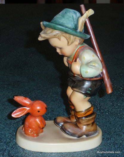 **LARGE** Sensitive Hunter Goebel Hummel Figurine #6/II Boy With Bunny - RARE!