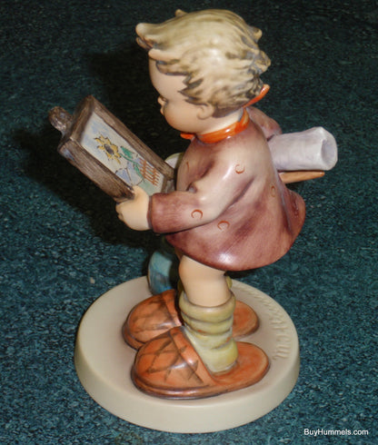 "Art Critic" Goebel Hummel Figurine #318 - Little Boy With Sunflower Painting!