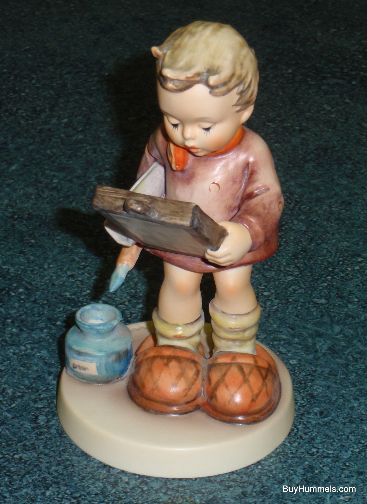 "Art Critic" Goebel Hummel Figurine #318 - Little Boy With Sunflower Painting!