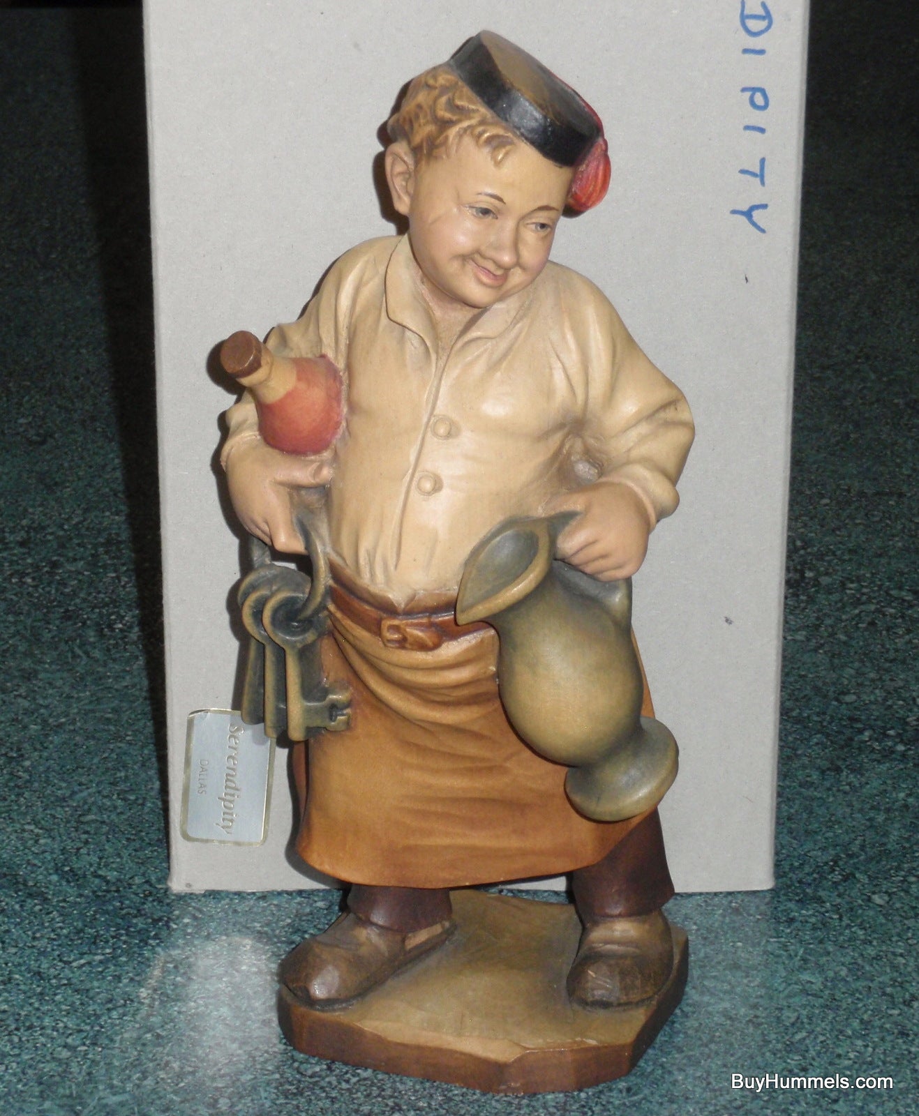 Anri Innkeeper 10" Wood Carved Figurine Made In Italy Signed With Original Box!