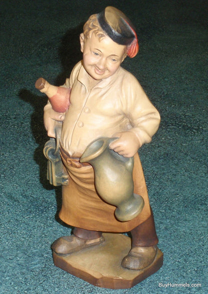 Anri Innkeeper 10" Wood Carved Figurine Made In Italy Signed With Original Box!