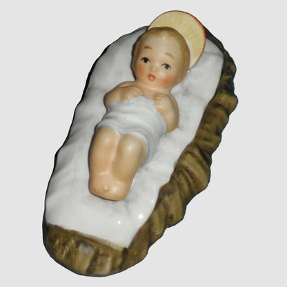 Goebel Hummel Infant Jesus Figurine 214/A/K Nativity Scene Jesuskind Reinhold Unger Vintage Germany Porcelain