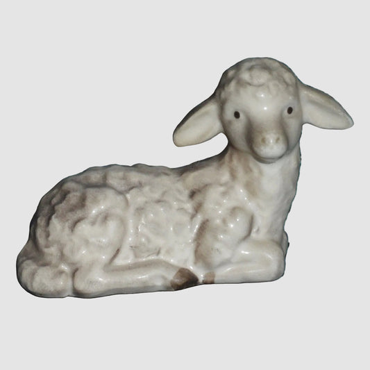 Goebel Hummel Nativity Lamb Figurine 214/O Lamm liegend Reinhold Unger Nativity Scene Vintage Germany Porcelain