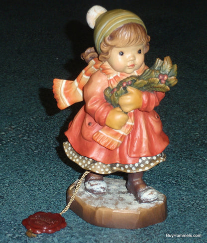 Anri "Winter Cheer" Sarah Kay Wood Carved Figurine 6" Signed By Ulrich Bernardi With Original Box!