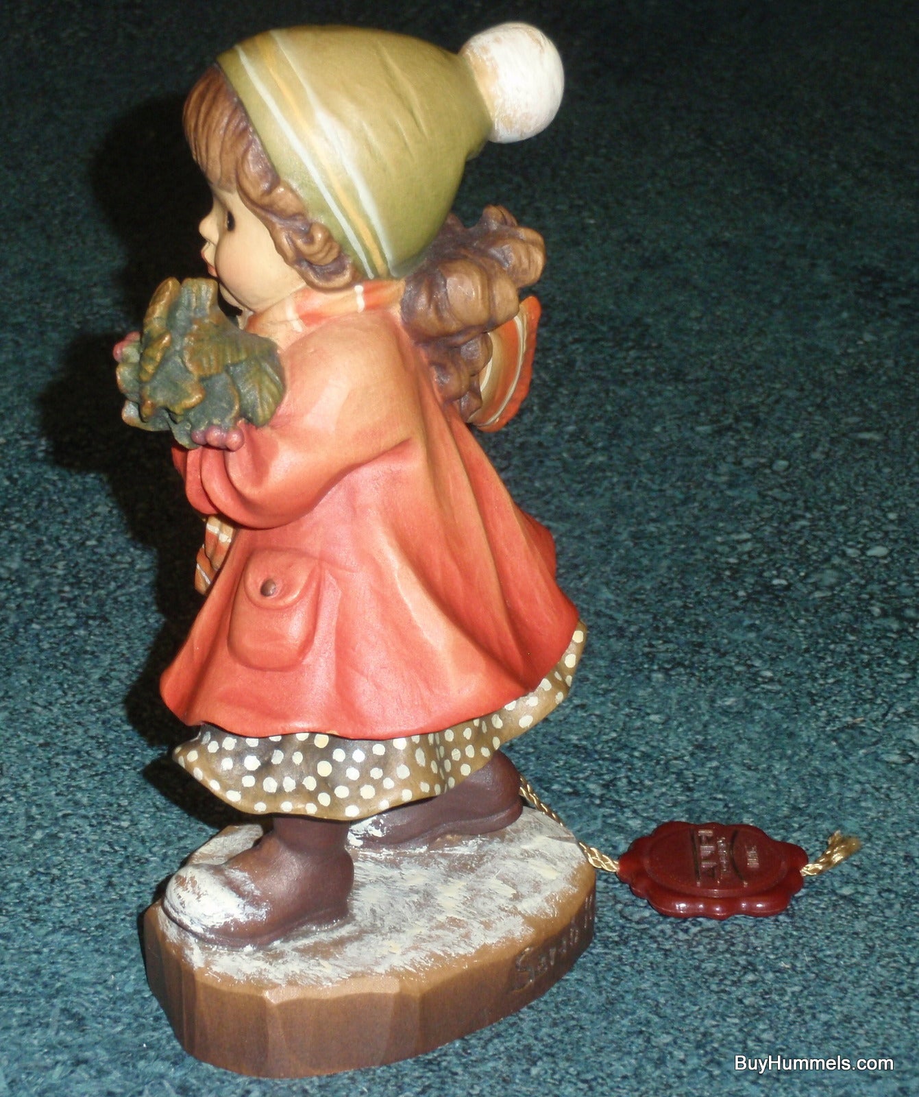 Anri "Winter Cheer" Sarah Kay Wood Carved Figurine 6" Signed By Ulrich Bernardi With Original Box!