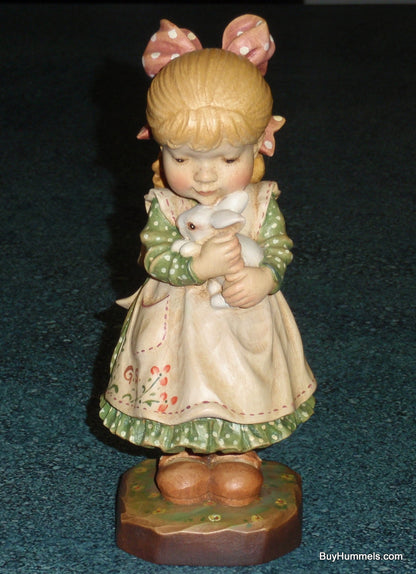 ANRI Sarah Kay "Spring Delight" ITALY Limited Edition 6" Signed Figurine With Box - Little Girl With Bunny In Her Arms - Easter Gift!