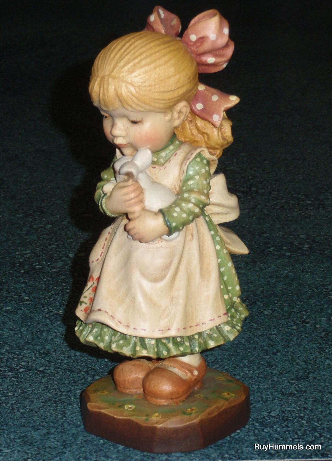 ANRI Sarah Kay "Spring Delight" ITALY Limited Edition 6" Signed Figurine With Box - Little Girl With Bunny In Her Arms - Easter Gift!