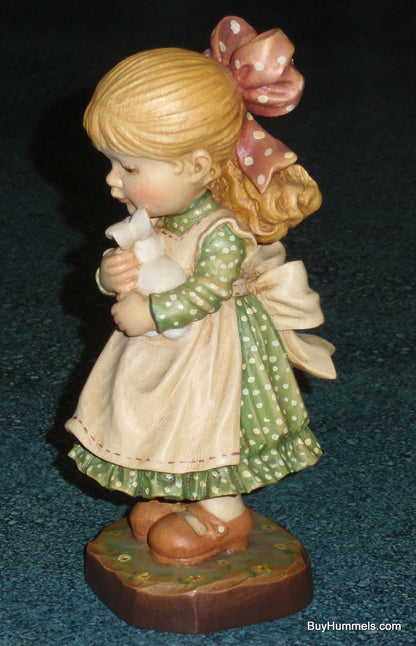 ANRI Sarah Kay "Spring Delight" ITALY Limited Edition 6" Signed Figurine With Box - Little Girl With Bunny In Her Arms - Easter Gift!