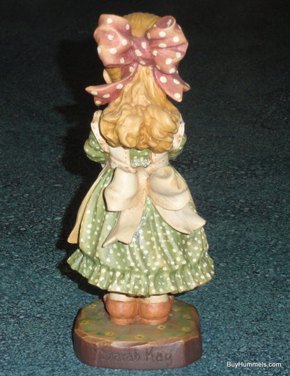 ANRI Sarah Kay "Spring Delight" ITALY Limited Edition 6" Signed Figurine With Box - Little Girl With Bunny In Her Arms - Easter Gift!