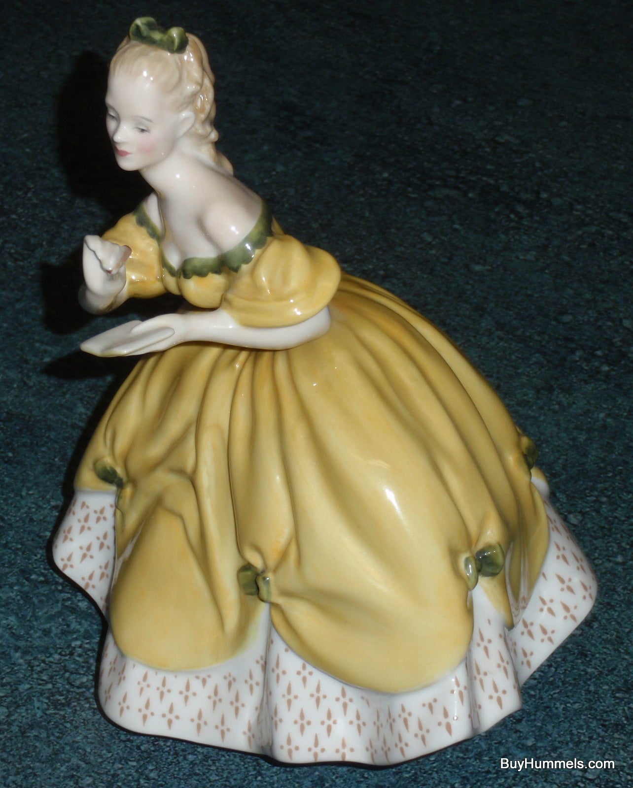 Royal Doulton England "The Last Waltz" HN 2315 Figurine - GIRL IN YELLOW DRESS WAITING FOR THE NEXT DANCE!