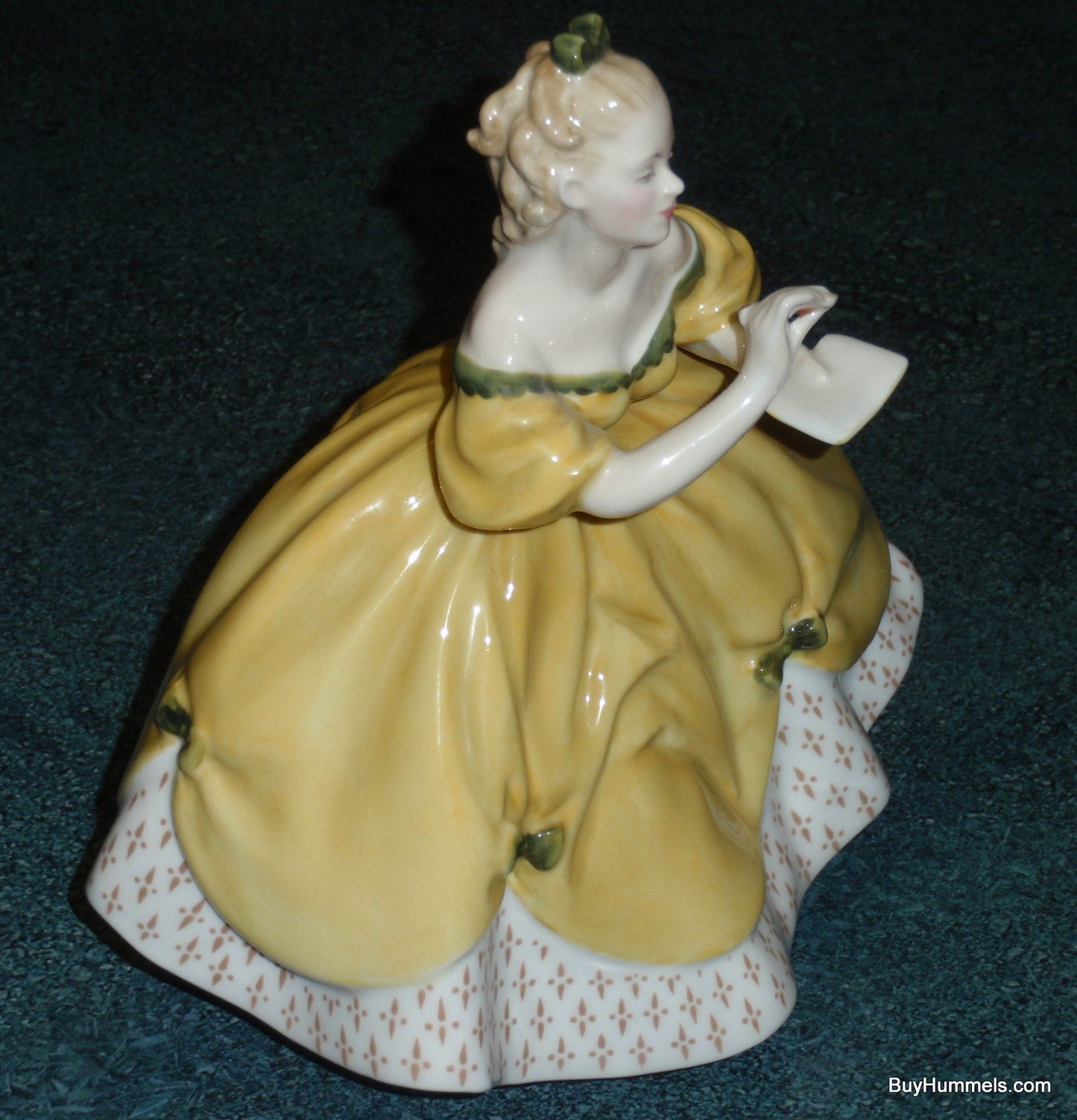 Royal Doulton England "The Last Waltz" HN 2315 Figurine - GIRL IN YELLOW DRESS WAITING FOR THE NEXT DANCE!