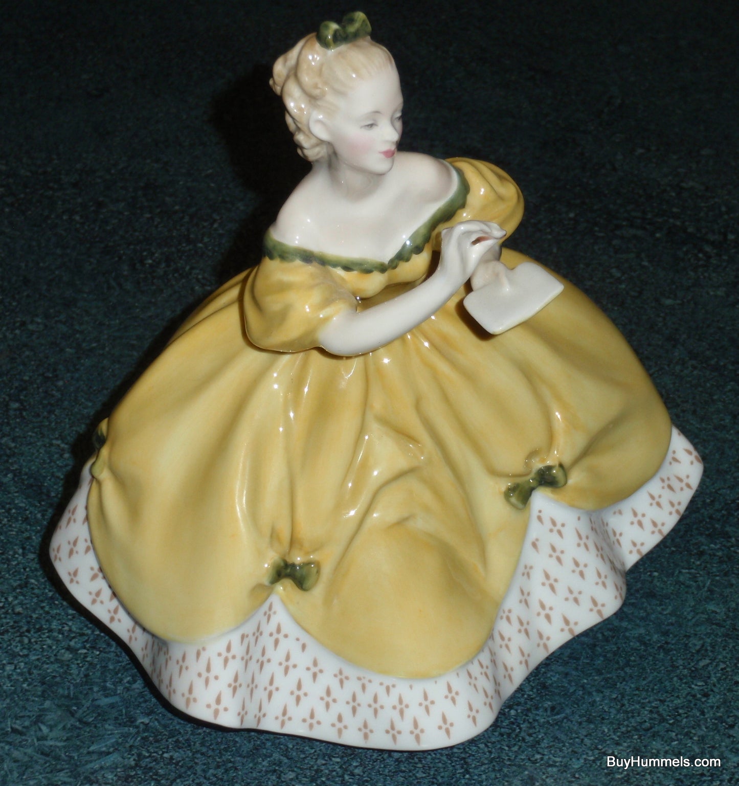 Royal Doulton England "The Last Waltz" HN 2315 Figurine - GIRL IN YELLOW DRESS WAITING FOR THE NEXT DANCE!