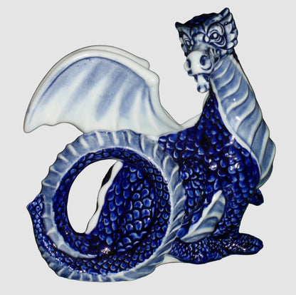 "Dragon" Royal Doulton Blue Flambe Figurine HN3552 - Collector's Club (5.75")