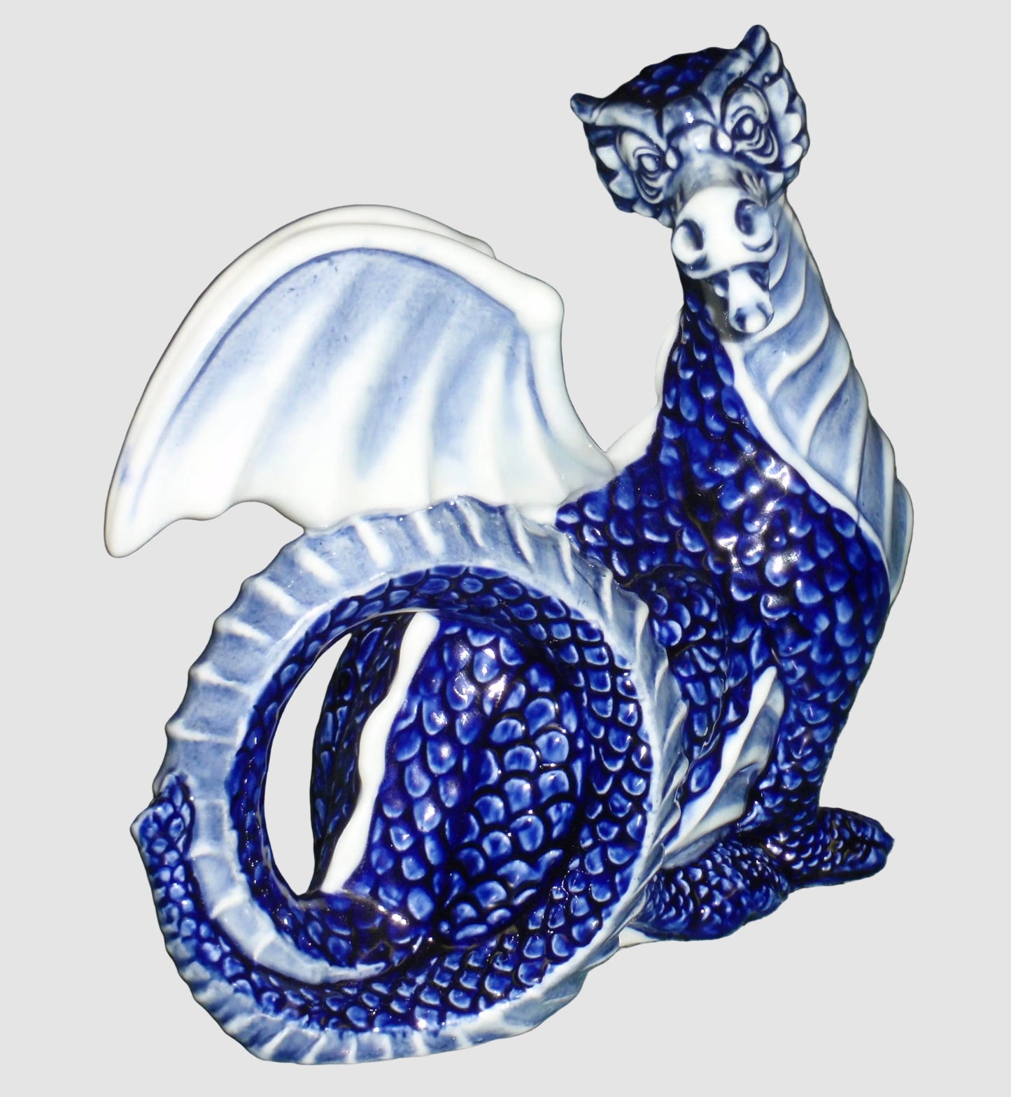 "Dragon" Royal Doulton Blue Flambe Figurine HN3552 - Collector's Club (5.75")