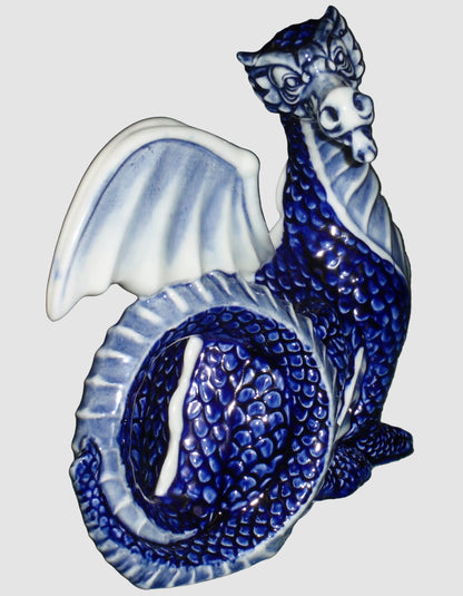 "Dragon" Royal Doulton Blue Flambe Figurine HN3552 - Collector's Club (5.75")