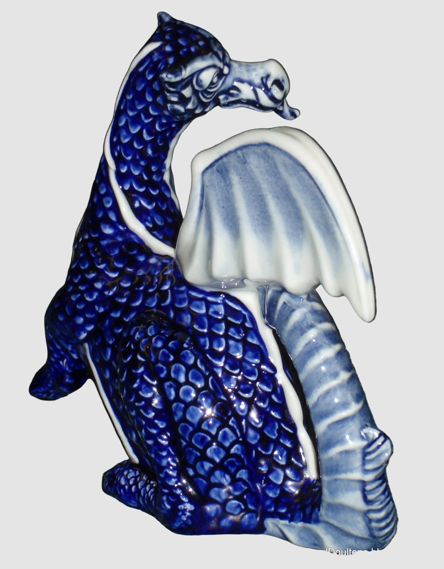 "Dragon" Royal Doulton Blue Flambe Figurine HN3552 - Collector's Club (5.75")