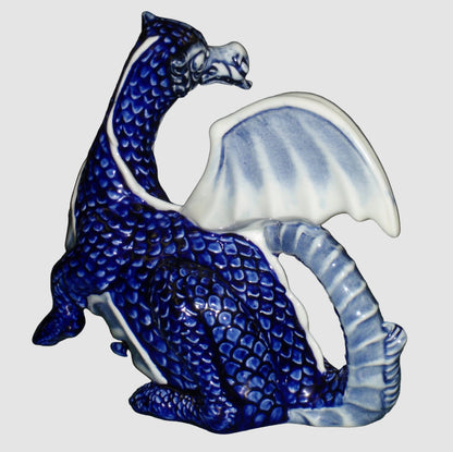 "Dragon" Royal Doulton Blue Flambe Figurine HN3552 - Collector's Club (5.75")