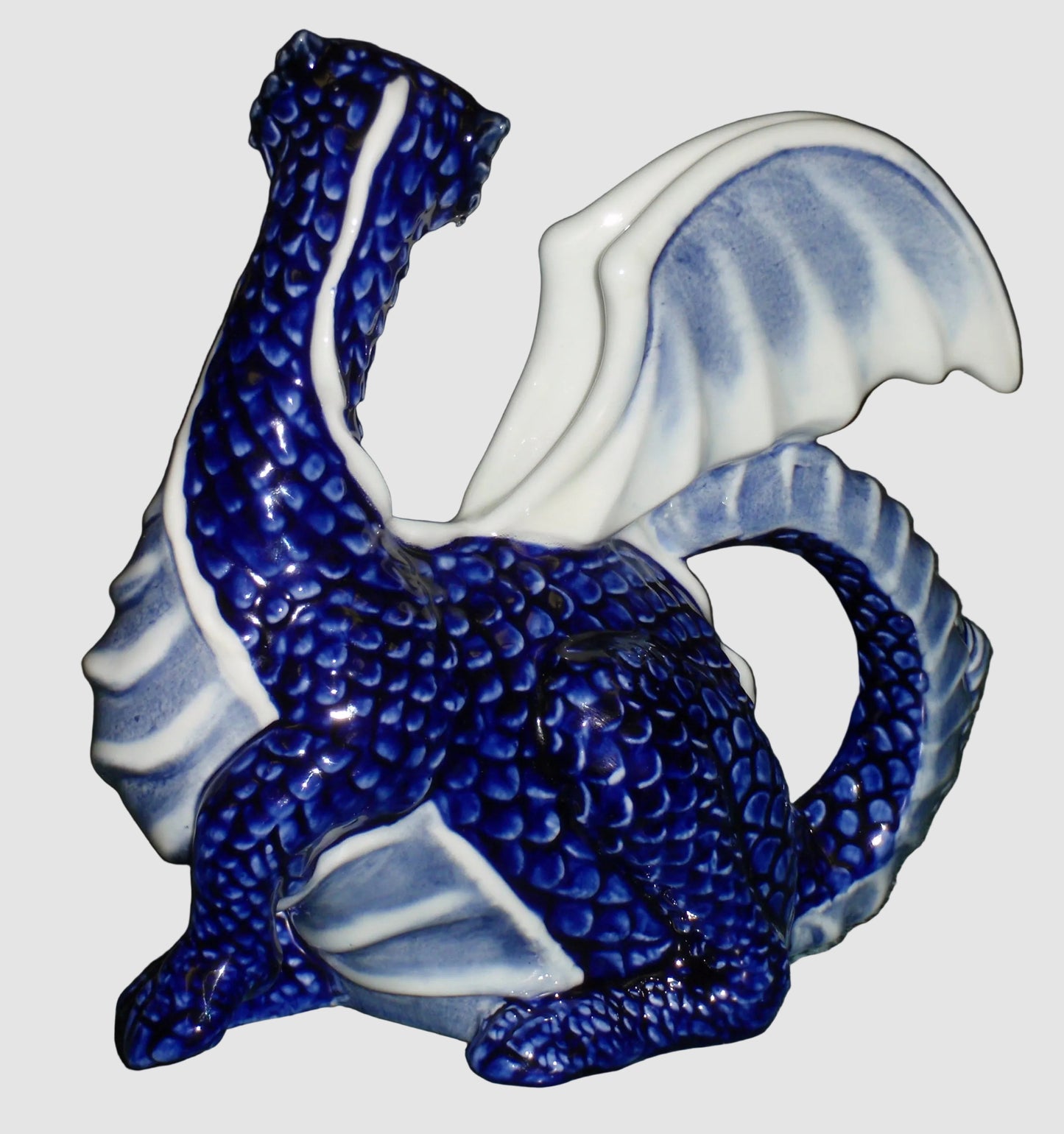 "Dragon" Royal Doulton Blue Flambe Figurine HN3552 - Collector's Club (5.75")