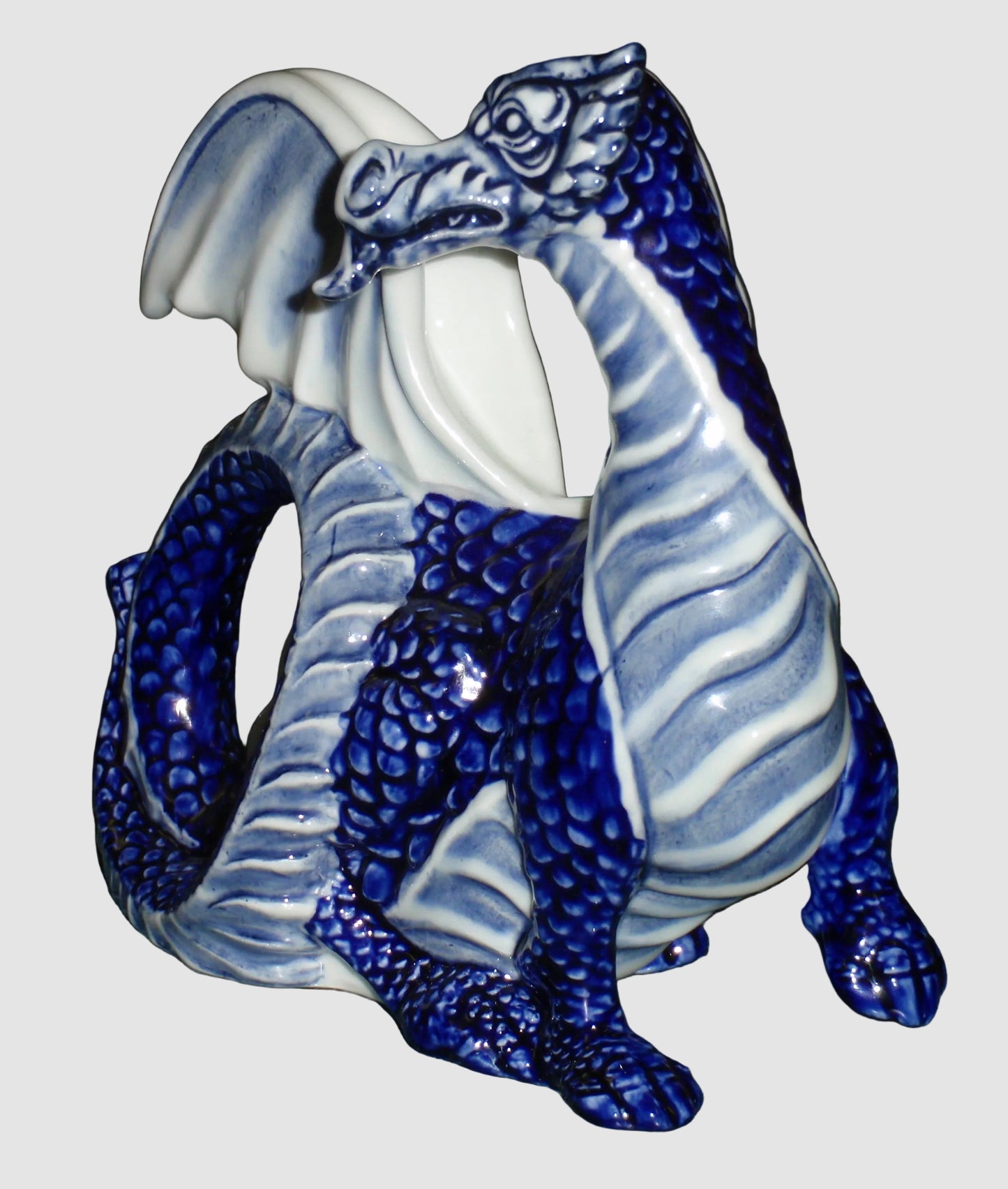 "Dragon" Royal Doulton Blue Flambe Figurine HN3552 - Collector's Club (5.75")