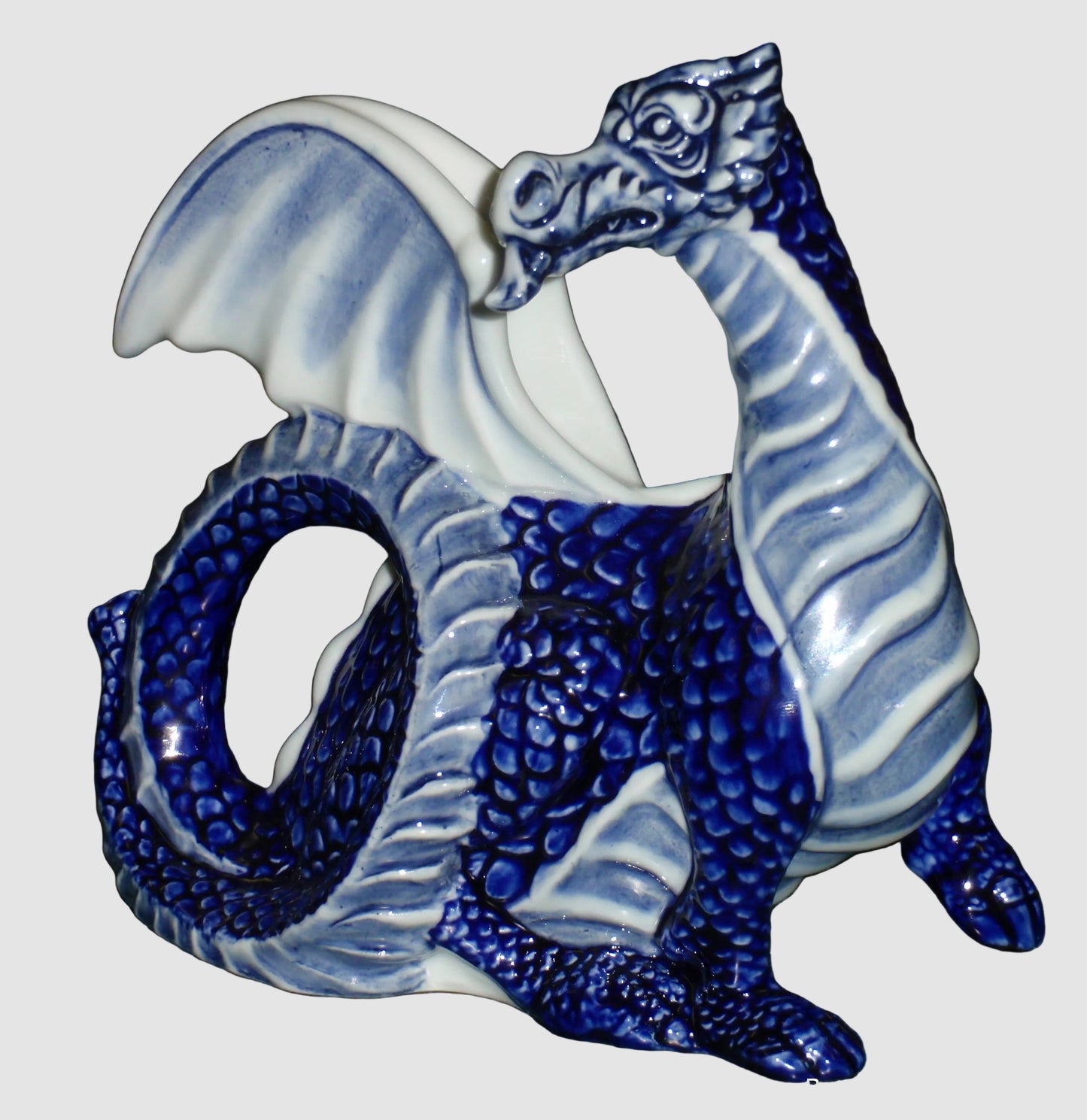 "Dragon" Royal Doulton Blue Flambe Figurine HN3552 - Collector's Club (5.75")