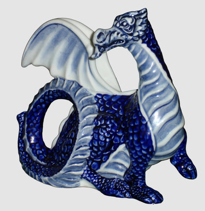 "Dragon" Royal Doulton Blue Flambe Figurine HN3552 - Collector's Club (5.75")