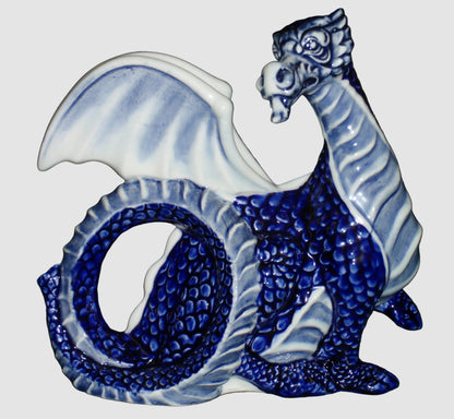 "Dragon" Royal Doulton Blue Flambe Figurine HN3552 - Collector's Club (5.75")