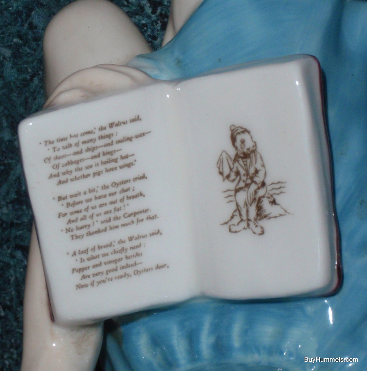 ROYAL DOULTON Alice In Wonderland Collectible Figurine HN2158 Alice Reading Book!