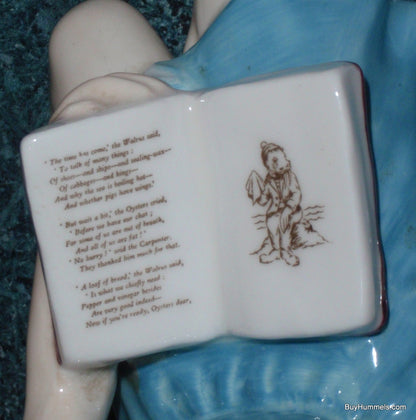 ROYAL DOULTON Alice In Wonderland Collectible Figurine HN2158 Alice Reading Book!