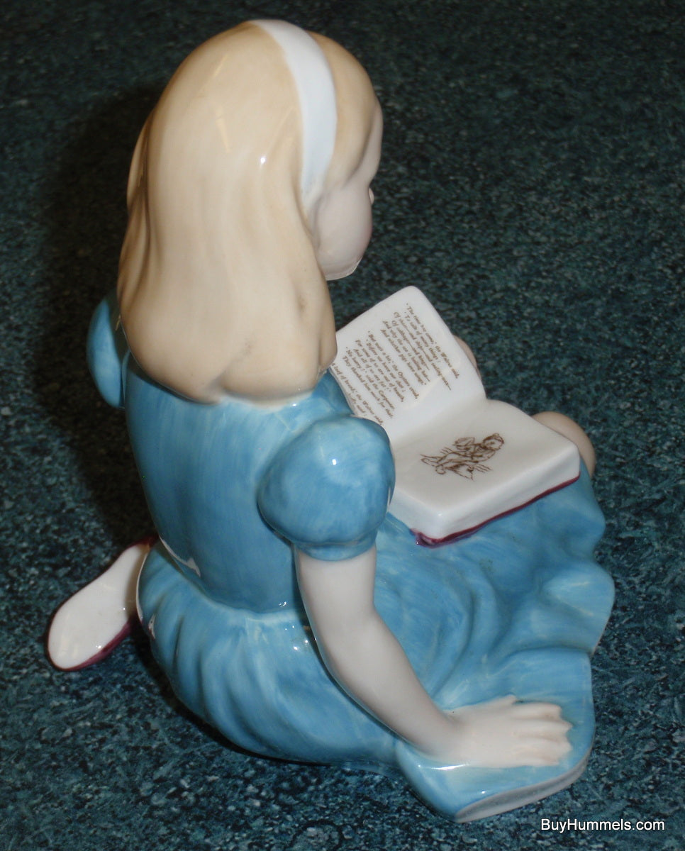 ROYAL DOULTON Alice In Wonderland Collectible Figurine HN2158 Alice Reading Book!