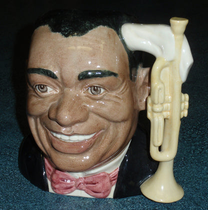 "Louis Armstrong" Royal Doulton Character Toby Jug D6707 - Large 7.5"