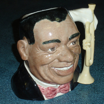 "Louis Armstrong" Royal Doulton Character Toby Jug D6707 - Large 7.5"