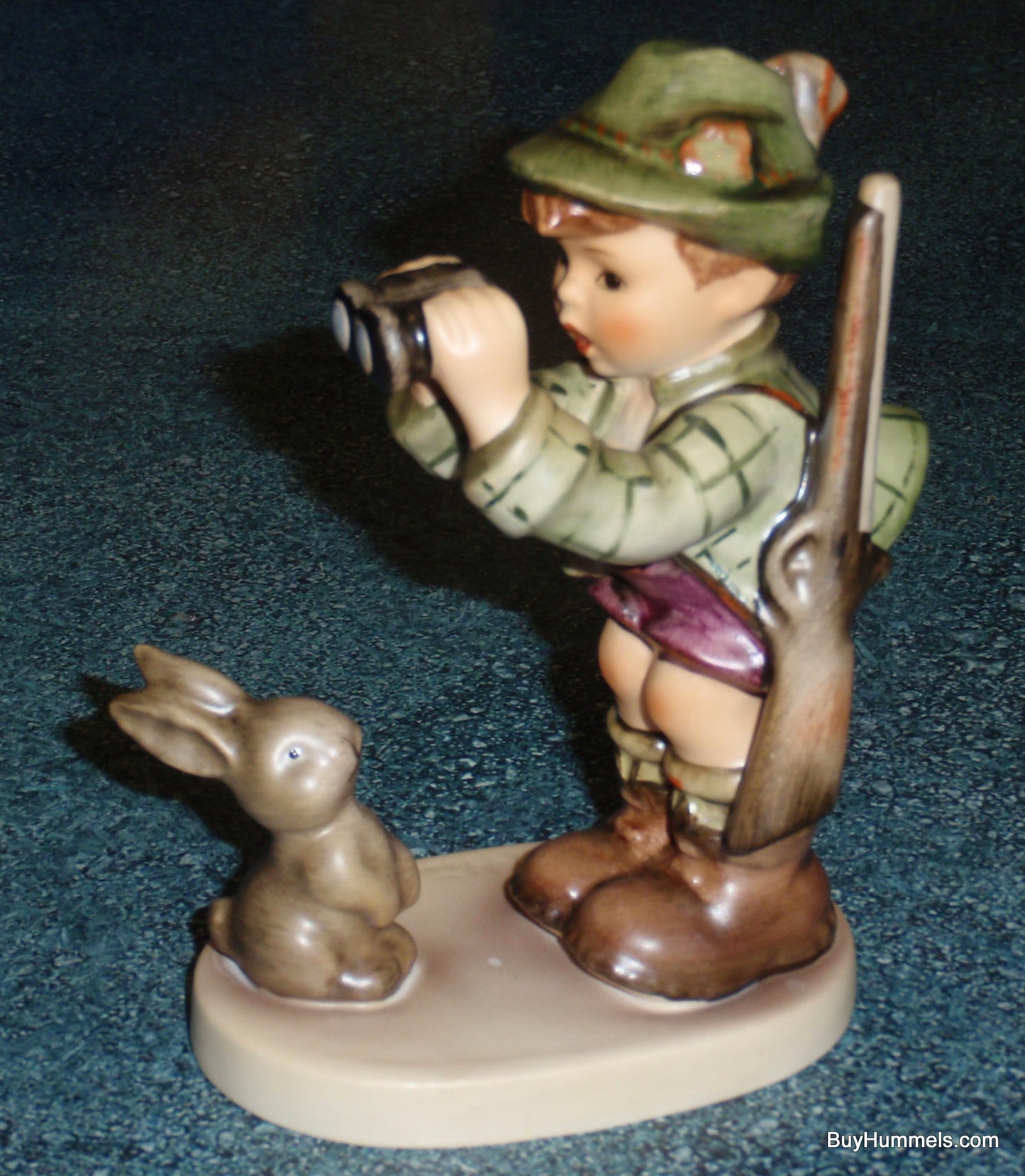 "Good Hunting" Goebel Hummel Figurine #307 - Little Boy Hunting In The Woods With Bunny!