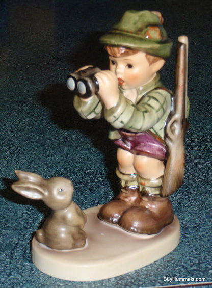 "Good Hunting" Goebel Hummel Figurine #307 - Little Boy Hunting In The Woods With Bunny!