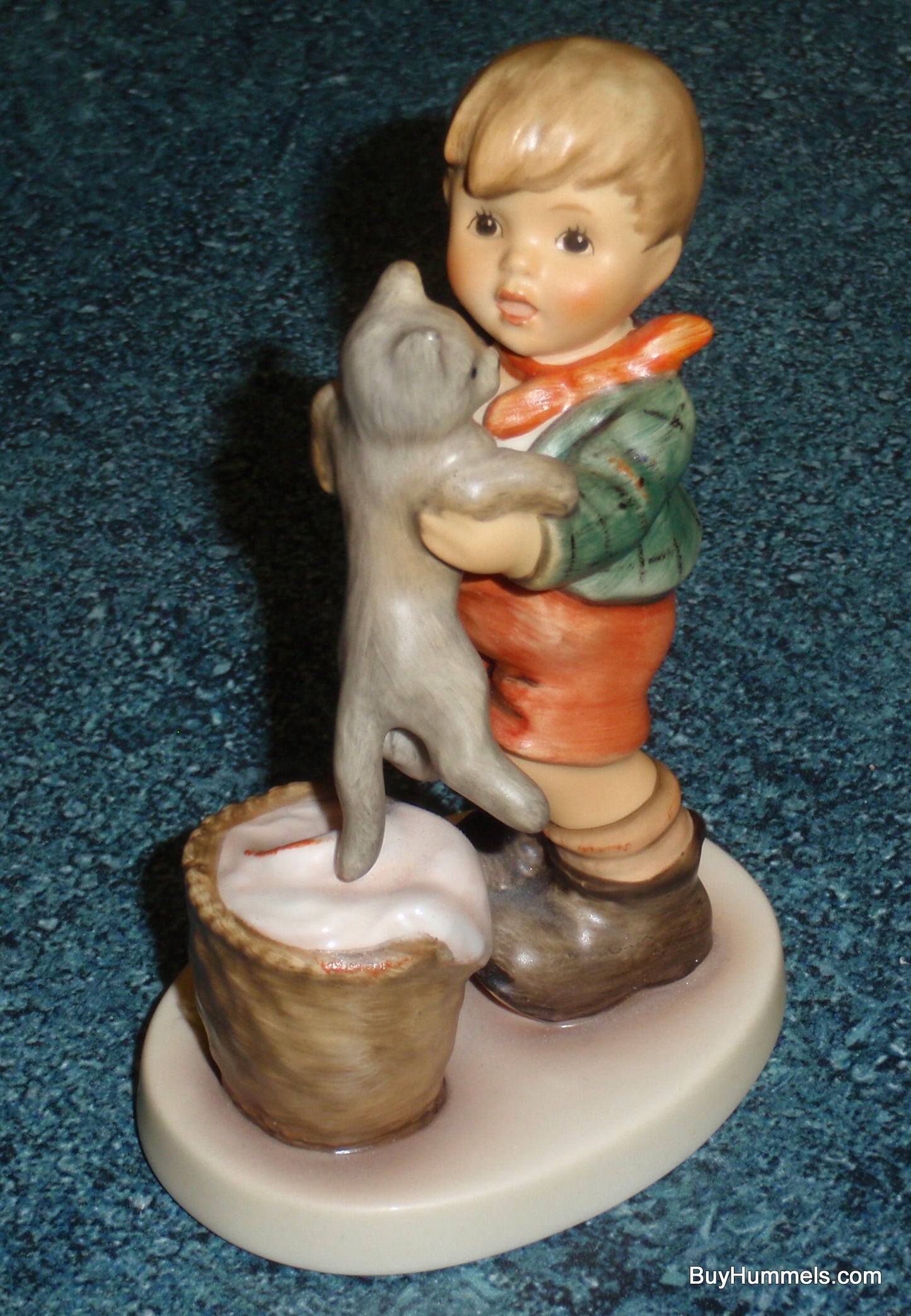 "Kitty Kisses" Goebel Hummel Figurine #2033 - Boy With Brand New Kitten!