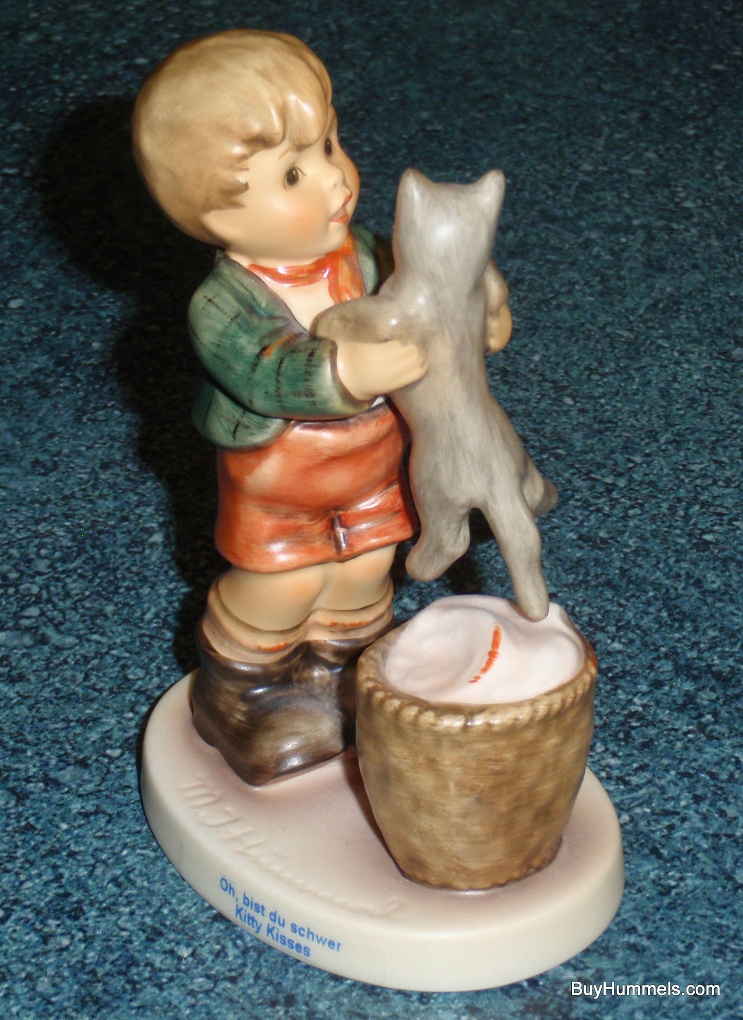"Kitty Kisses" Goebel Hummel Figurine #2033 - Boy With Brand New Kitten!