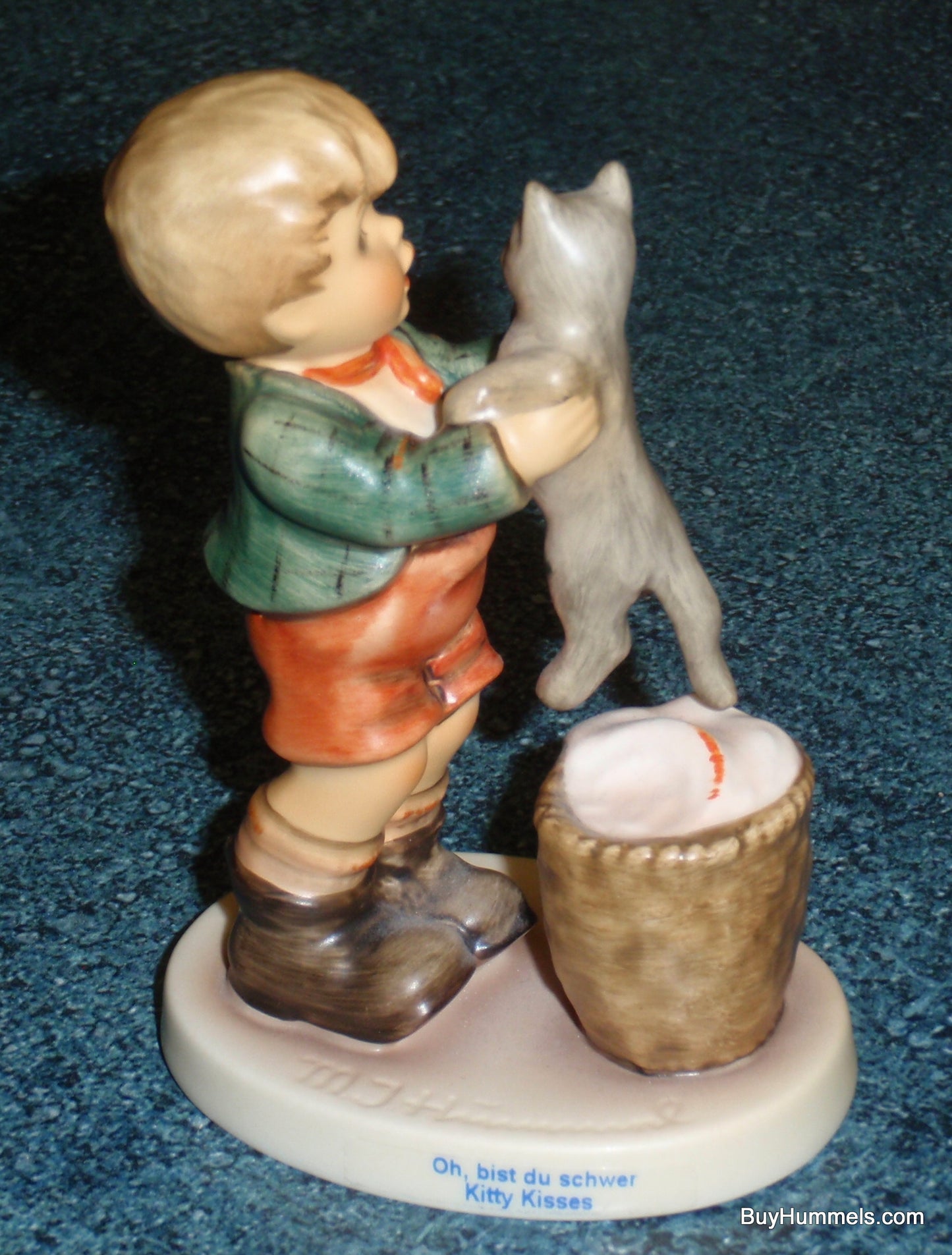 "Kitty Kisses" Goebel Hummel Figurine #2033 - Boy With Brand New Kitten!