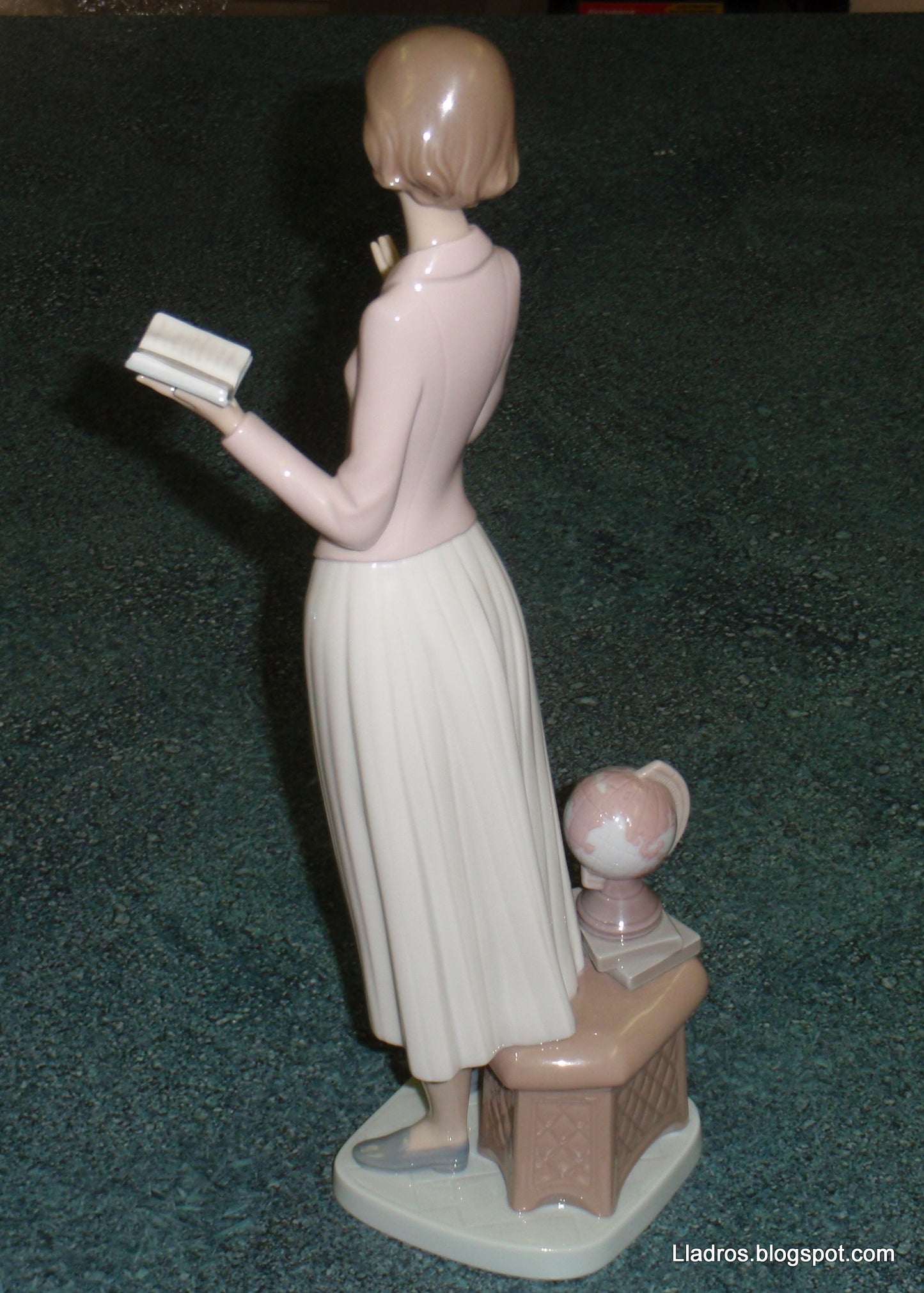"Today's Lesson" Lladro Porcelain Figurine #6659 - Teacher with Globe