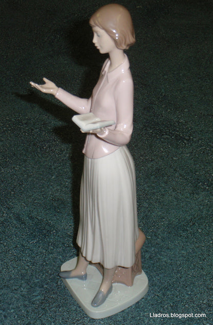 "Today's Lesson" Lladro Porcelain Figurine #6659 - Teacher with Globe