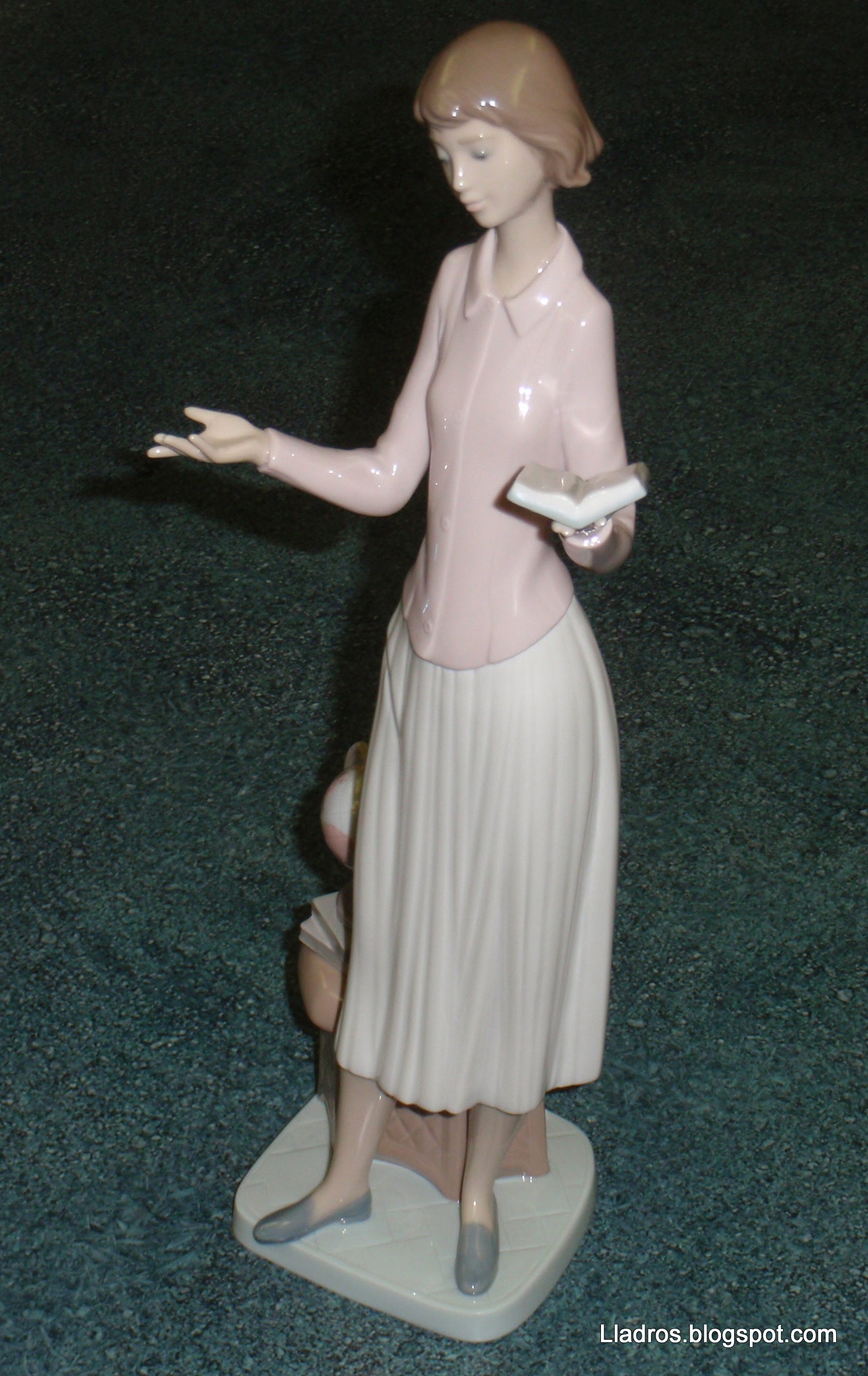 "Today's Lesson" Lladro Porcelain Figurine #6659 - Teacher with Globe