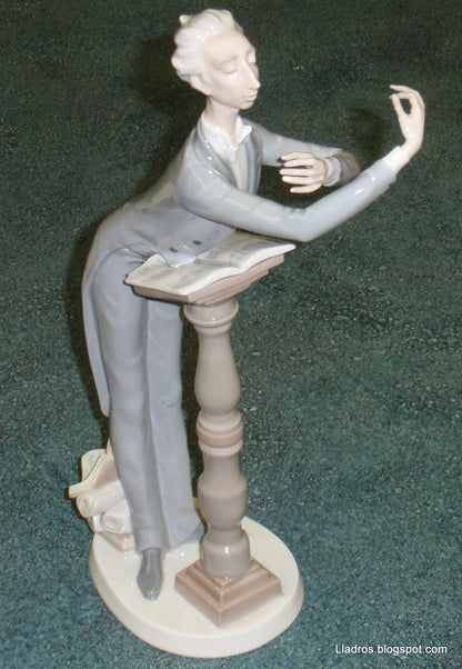 "Conductor" Lladro Porcelain Figurine #4653 - Large Band Leader (15.25")