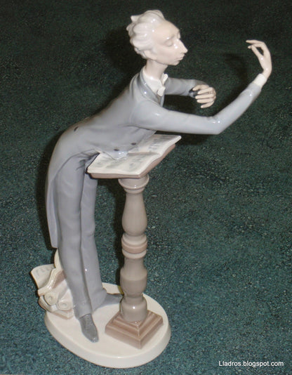 "Conductor" Lladro Porcelain Figurine #4653 - Large Band Leader (15.25")