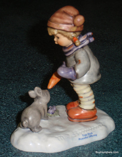 "Peaceful Offering" LIMITED EDITION Hummel Figurine #2066 - Girl With Bunny In The Snow!