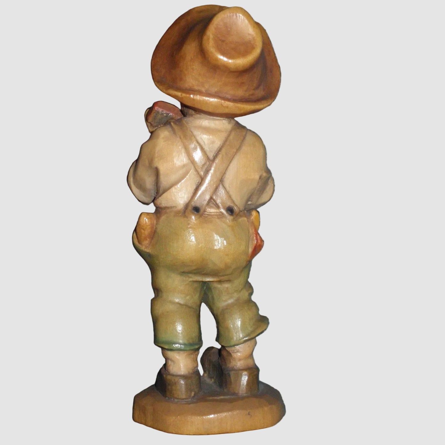 "Harmonica Boy" Anri Ferrandiz Wood Carved Figurine - Signed Ulrich Bernardi (5.5")