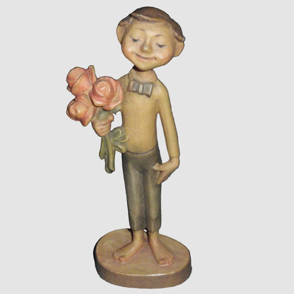 "Happy Birthday" Anri Wood Carved Figurine #688-580 - Siegfried Hafner (4.75")