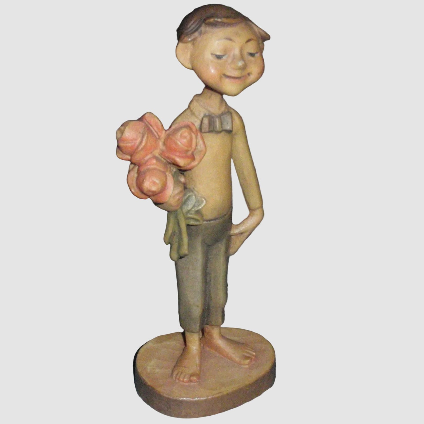 "Happy Birthday" Anri Wood Carved Figurine #688-580 - Siegfried Hafner (4.75")