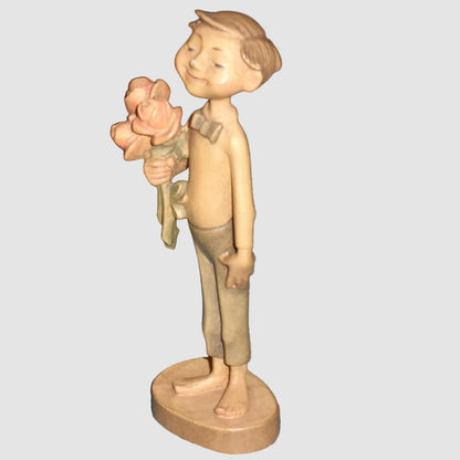 "Happy Birthday" Anri Wood Carved Figurine #688-580 - Siegfried Hafner (4.75")