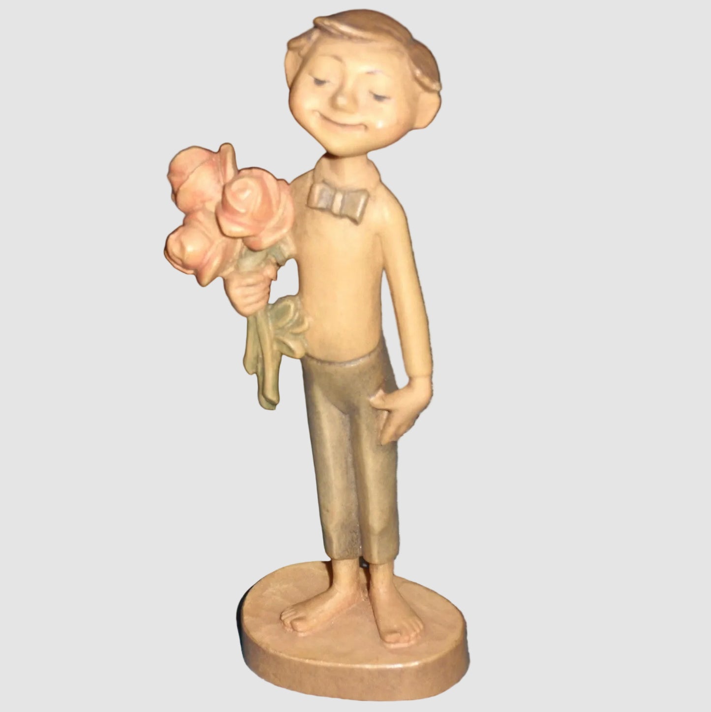 "Happy Birthday" Anri Wood Carved Figurine #688-580 - Siegfried Hafner (4.75")
