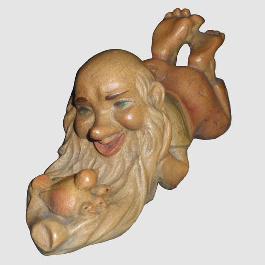 "The Meditator" Anri Wood Carved Figurine #687-032 - Salvans Troll (3")