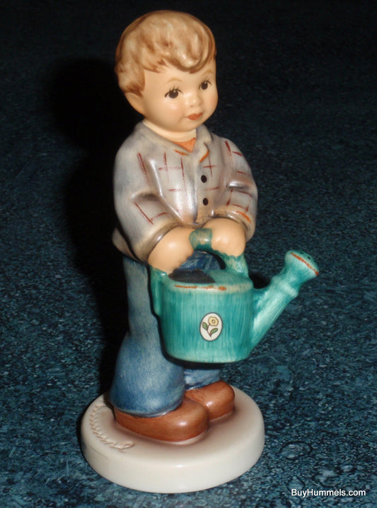 "Always Growing" Goebel Hummel Figurine #2371 TMK9 Boy With Watering Can - GARDENER GIFT!