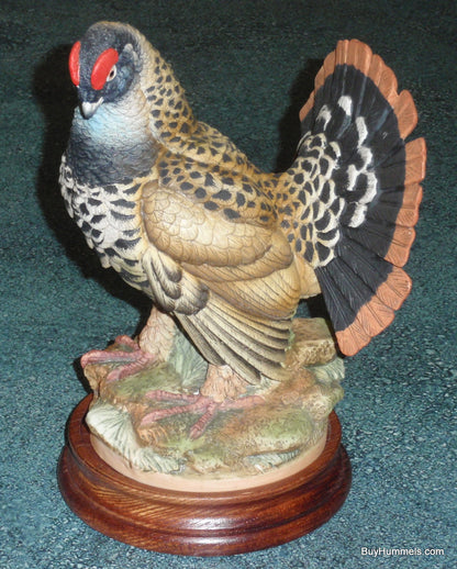 Andrea By Sadek Spruce Grouse Porcelain Bird Figurine 5745 With Base - GIFT!